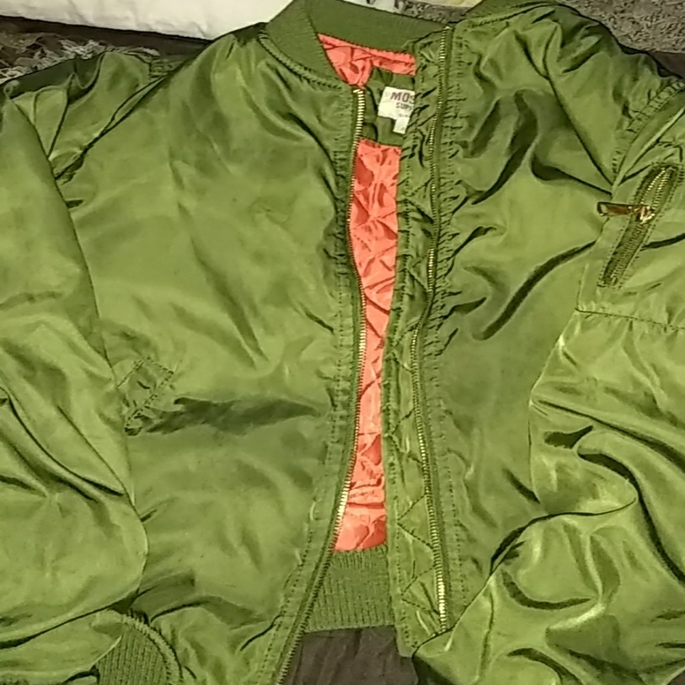 A green and orange jacket
